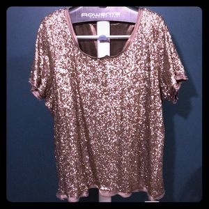 Lane Bryant bronze sequin top